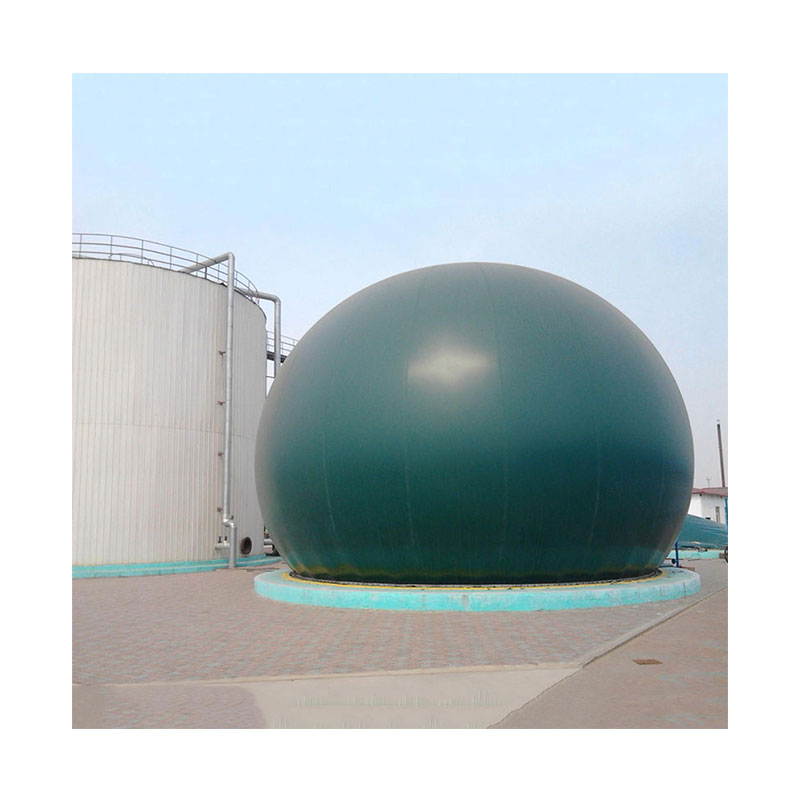 Anaerobic assembly tank with double film biogas holder